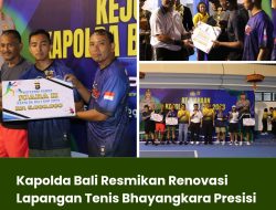 Kapolda Bali Resmikan Renovasi Lapangan Tenis Bhayangkara Presisi