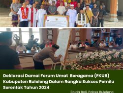 Deklarasi Damai Forum Umat Beragama (FKUB) Kabupaten Buleleng Dalam Rangka Sukses Pemilu Serentak Tahun 2024