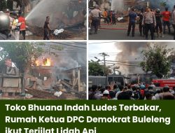 Toko Bhuana Indah Ludes Terbakar, Rumah Ketua DPC Demokrat Buleleng ikut Terjilat Lidah Api