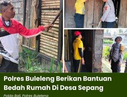 Polres Buleleng Berikan Bantuan Bedah Rumah Di Desa Sepang