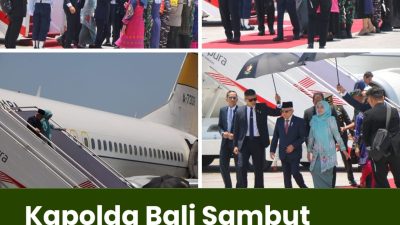 Kapolda Bali Sambut Kedatangan Wapres RI