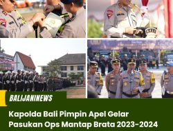 Kapolda Bali Pimpin Apel Gelar Pasukan Ops Mantap Brata 2023-2024