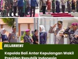 Kapolda Bali Antar Kepulangan Wakil Presiden Republik Indonesia