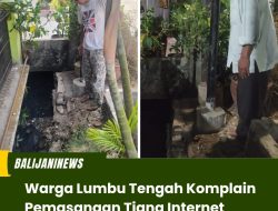 Warga Lumbu Tengah Komplain Pemasangan Tiang Internet