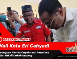 Wali Kota Eri Cahyadi Gaungkan Pemilu Guyub saat Resmikan Balai RW di Dukuh Kupang