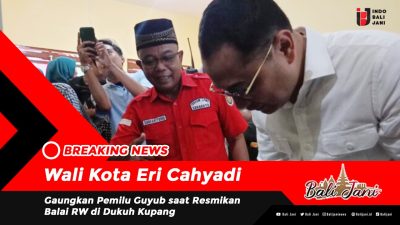 Wali Kota Eri Cahyadi Gaungkan Pemilu Guyub saat Resmikan Balai RW di Dukuh Kupang