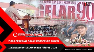 7.000 Personil Polisi dari Polda Sulsel Disiapkan untuk Amankan Pilpres 2024