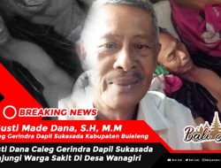 Gusti Dana Caleg Gerindra Dapil Sukasada Kunjungi Warga Sakit Di Desa Wanagiri