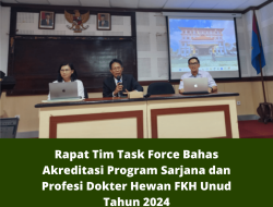 Rapat Tim Task Force Bahas Akreditasi Program Sarjana dan Profesi Dokter Hewan FKH Unud Tahun 2024