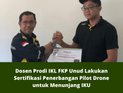 Dosen Prodi IKL FKP Unud Lakukan Sertifikasi Penerbangan Pilot Drone untuk Menunjang IKU