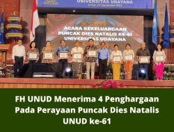 FH UNUD Menerima 4 Penghargaan Pada Perayaan Puncak Dies Natalis UNUD ke-61