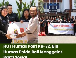 HUT Humas Polri Ke-72, Bid Humas Polda Bali Menggelar Bakti Sosial