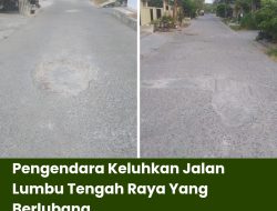 Pengendara Keluhkan Jalan Lumbu Tengah Raya Yang Berlubang