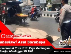 Mahasiswi Asal Surabaya Terserempet Truk di Jl Raya Gedangan Sidoarjo, Meninggal Di TKP