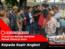 Sosialisasi Bahaya Narkoba Polsek Sidoarjo Kota, Kepada Sopir Angkot
