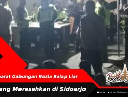 Aparat Gabungan Razia Balap Liar, yang Meresahkan di Sidoarjo