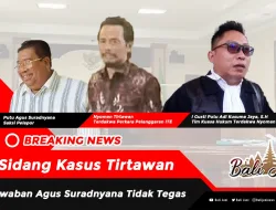 Sidang Kasus Tirtawan, Jawaban Agus Suradnyana Tidak Tegas