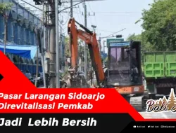 Pasar Larangan Sidoarjo Direvitalisasi Pemkab, Jadi Lebih Bersih
