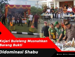 Kejari Buleleng Musnahkan Barang Bukti, Didominasi Shabu