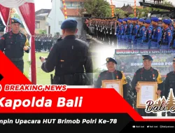 Kapolda Bali Pimpin Upacara HUT Brimob Polri Ke-78