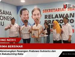 PRIMA BERSINAR Siap Menenangkan Pasangan Prabowo Subianto dan Gibran Rakabuming Raka