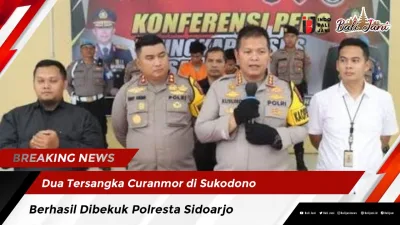 Dua Tersangka Curanmor di Sukodono , Berhasil Dibekuk Polresta Sidoarjo