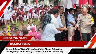 Kapolda Sumsel Sebut Sebagai Wujud Perhatian Polres Muara Enim Atas Terwujudnya Rumah Belajar Presisi Di Polsek Gelumbang