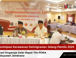 Antisipasi Kerawanan Keimigrasian Jelang Pemilu 2024, Imigrasi Singaraja Gelar Rapat Tim PORA di Kabupaten Jembrana