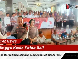 Minggu Kasih Polda Bali Kepada Warga Karya Makmur pengurus Musholla Al Fatta
