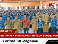 Ratusan ASN Baru Pemkab Sidoarjo Berlega Hati, Terima SK Pegawai