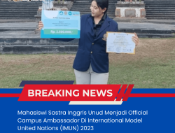 Mahasiswi Sastra Inggris Unud Menjadi Official Campus Ambassador Di International Model United Nations (IMUN) 2023