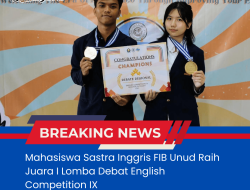 Mahasiswa Sastra Inggris FIB Unud Raih Juara I Lomba Debat English Competition IX