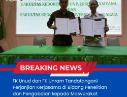 FK Unud dan FK Unram Tandatangani Perjanjian Kerjasama di Bidang Penelitian dan Pengabdian kepada Masyarakat