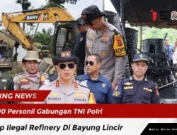 400 Personil Gabungan TNI Polri , Tutup Ilegal Refinery Di Bayung Lincir