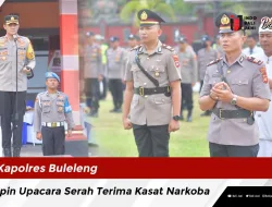 Kapolres Buleleng Pimpin Upacara Serah Terima Kasat Narkoba