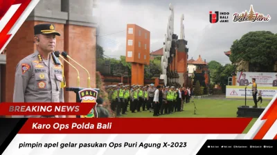 Karo Ops Polda Bali pimpin apel gelar pasukan Ops Puri Agung X-2023