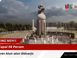 Capai 58 Persen, Progres Alun-alun Sidoarjo