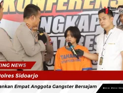 Polres Sidoarjo Amankan Empat Anggota Gangster Bersajam