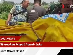 Ditemukan Mayat Penuh Luka, Ternyata Driver Online