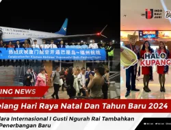 Jelang Hari Raya Natal Dan Tahun Baru 2024, Bandara Internasional I Gusti Ngurah Rai Tambahkan Dua Penerbangan Baru