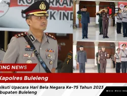 Kapolres Buleleng Mengikuti Upacara Hari Bela Negara Ke-75 Tahun 2023 Di Kabupaten Buleleng