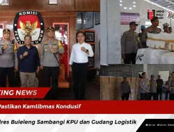 Pastikan Kamtibmas Kondusif, Kapolres Buleleng Sambangi KPU dan Gudang Logistik