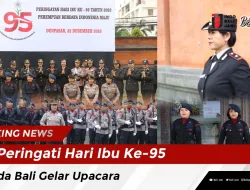 Peringati Hari Ibu Ke-95, Polda Bali Gelar Upacara