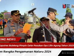 Kapolres Buleleng Pimpin Gelar Pasukan Ops Lilin Agung Tahun 2023, Dalam Rangka Pengamanan Nataru 2024