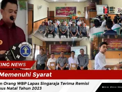 Memenuhi Syarat, Enam Orang WBP Lapas Singaraja Terima Remisi Khusus Natal Tahun 2023