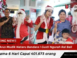 Arus Mudik Nataru Bandara I Gusti Ngurah Rai Bali Selama 6 Hari Capai 401.673 orang