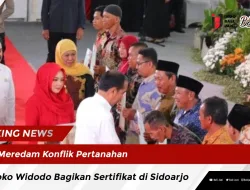 Meredam Konflik Pertanahan, Joko Widodo Bagikan Sertifikat di Sidoarjo