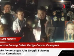 Nonton Bareng Debat Ketiga Capres Cawapres di Posko Pemenangan Ajus Linggih Buleleng Di Warnai Kemeriahan