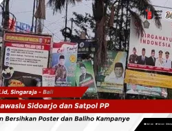 Bawaslu Sidoarjo dan Satpol PP, Akan Bersihkan Poster dan Baliho Kampanye