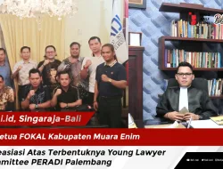 Ketua FOKAL Kabupaten Muara Enim Apreasiasi Atas Terbentuknya Young Lawyer Committee PERADI Palembang